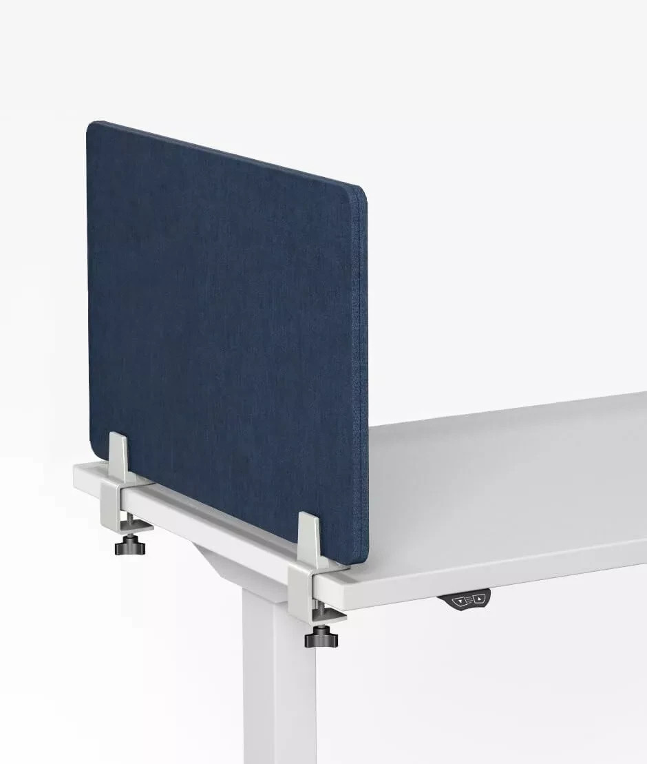 Soundproof Desk Divider Privacy Shield 23x18" Dark Blue Acoustic Panel 🛡️