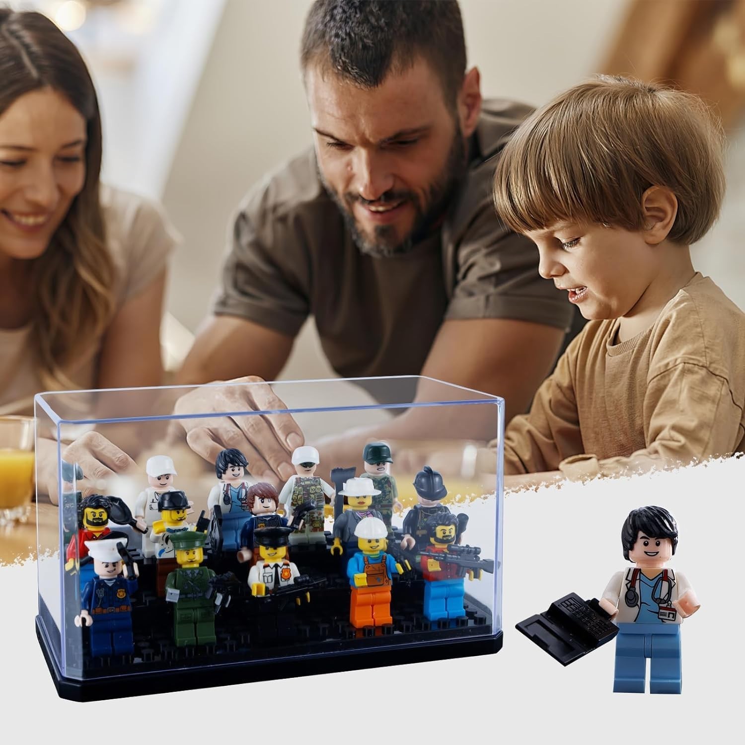 Miniature Display Case Set - 4 Pack Acrylic Storage Boxes for Action Figures & C