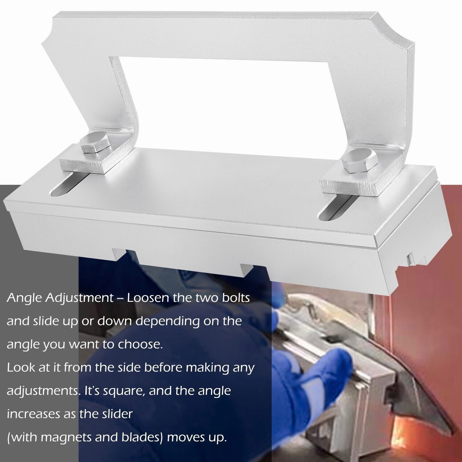 Magnetic Bevel Jig for Knife Making & Blade Grinding, 0-45° Adjustable Tool