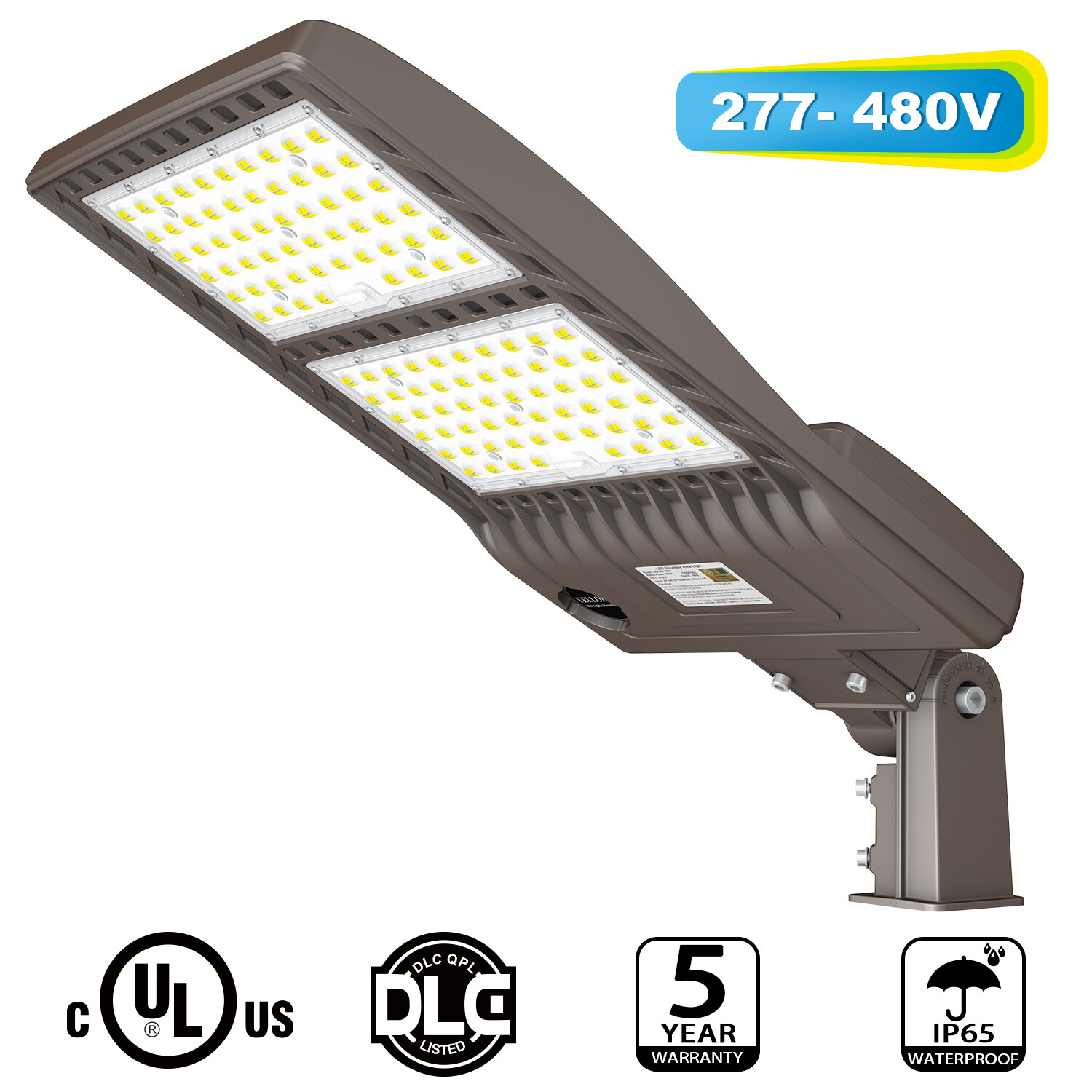 320 Watt LED Shoebox Light AC277~480V Parking Lot Street Area Stadium Lamp 5000K