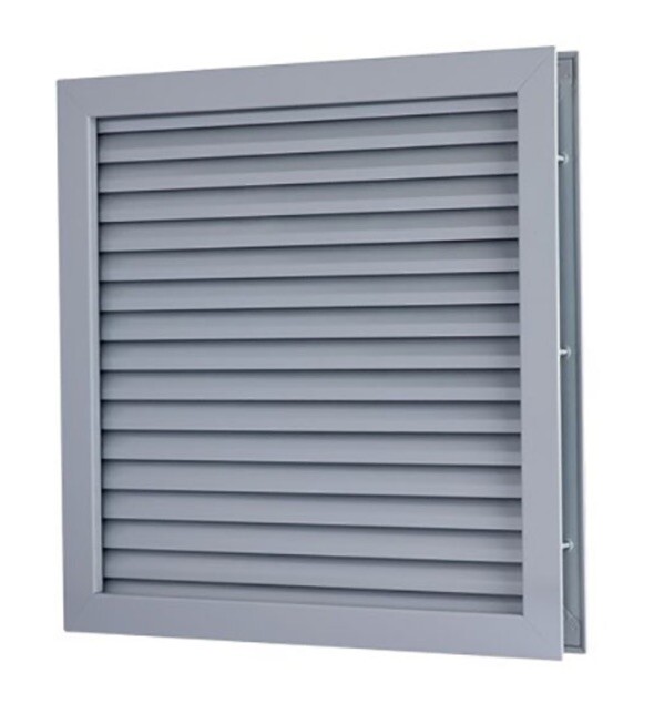 Rockwood LV-IY 16" x 16" PC, Door Louver, Inverted “Y” Blades, Gray Powder Coat