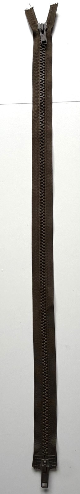 British Military Issue Heavy Duty Double Ended Brown Plastic Zip, 30.5" (3)