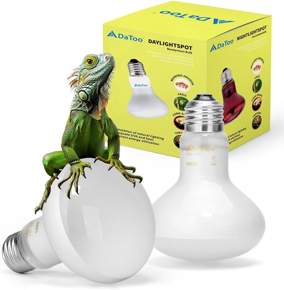2-Pack 100W Reptile Heat Lamp Bulbs – UVA Heat Basking Light for Terrariums
