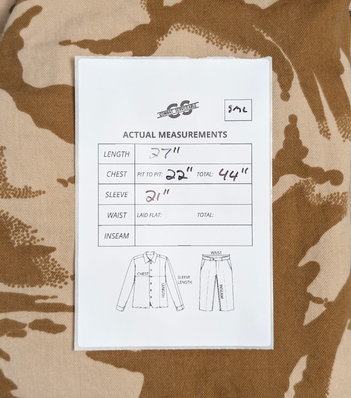 British Army Desert DPM Lightweight Combat Jacket Gulf War