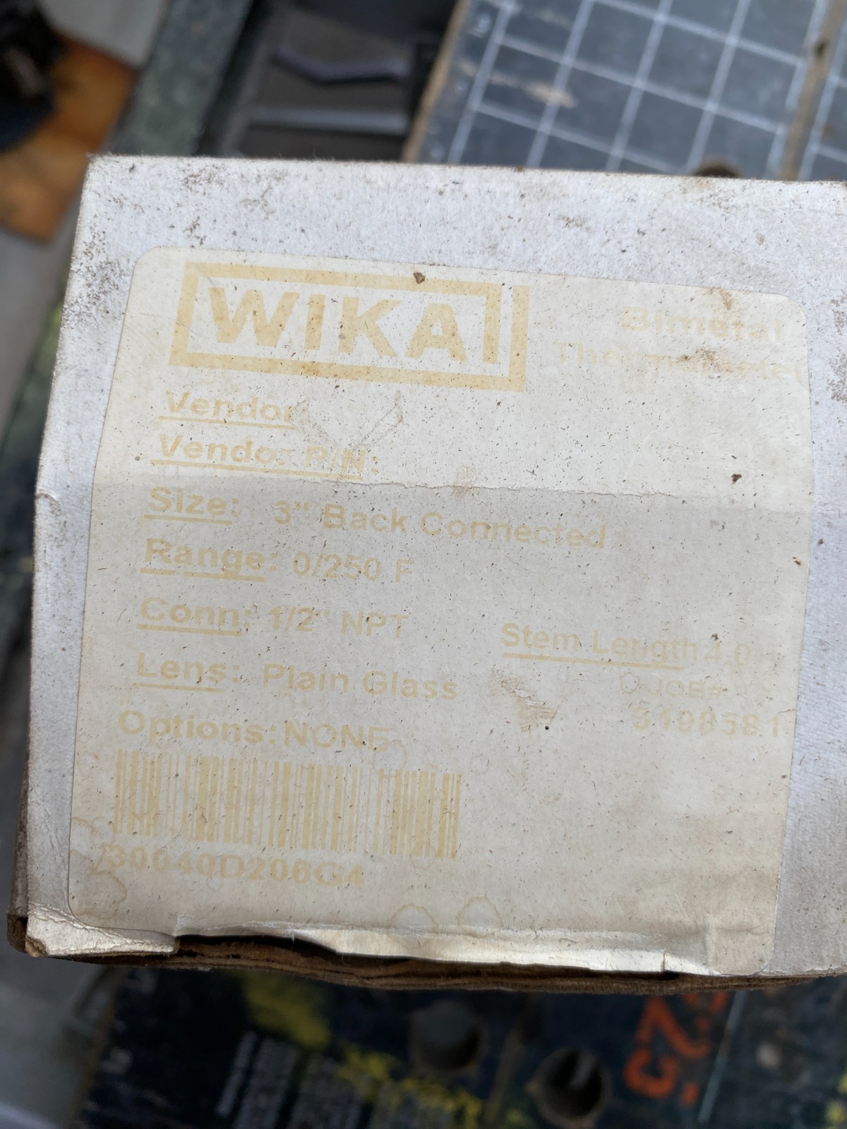 (2) NOB Wika 0-250F thermometers