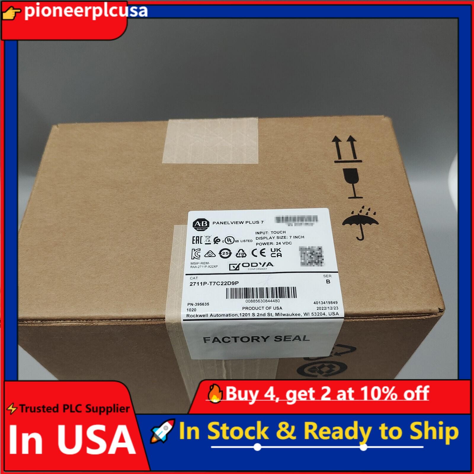 Allen-Bradley 2711P-T7C22D9P PanelView Plus 7 Graphic Terminal 2711P-T7C22D9P