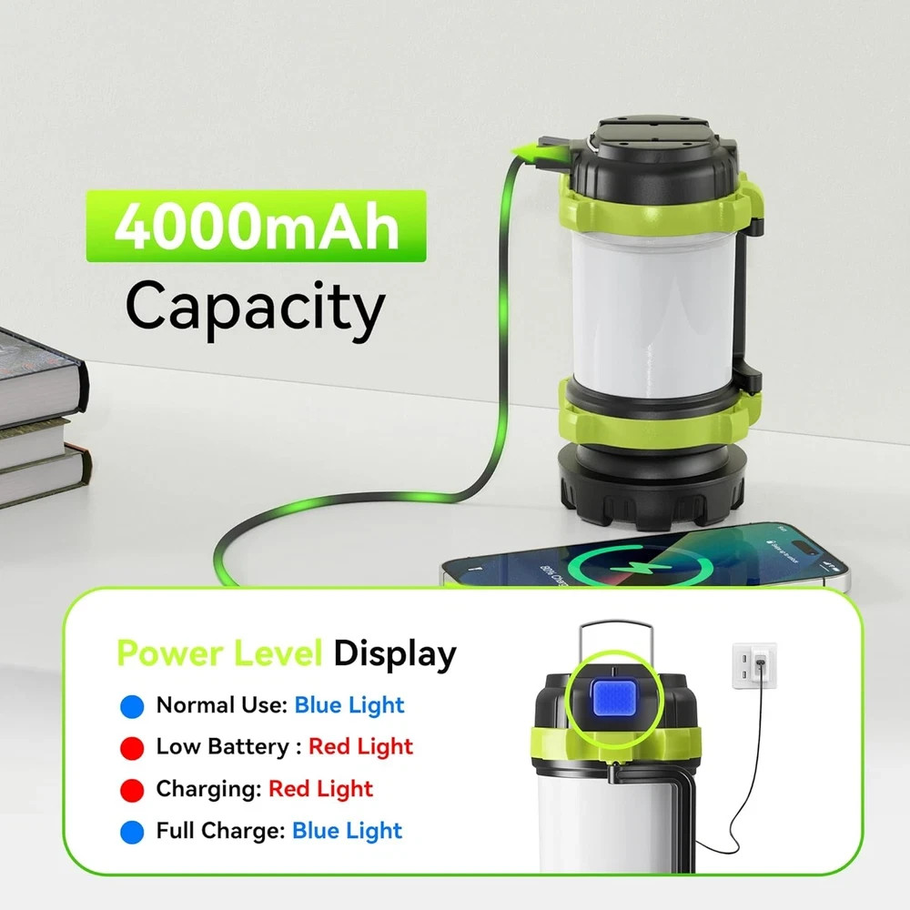 AlpsWolf Camping Flashlight, 6 Modes Camping Lantern Rechargeable LED Lantern fo