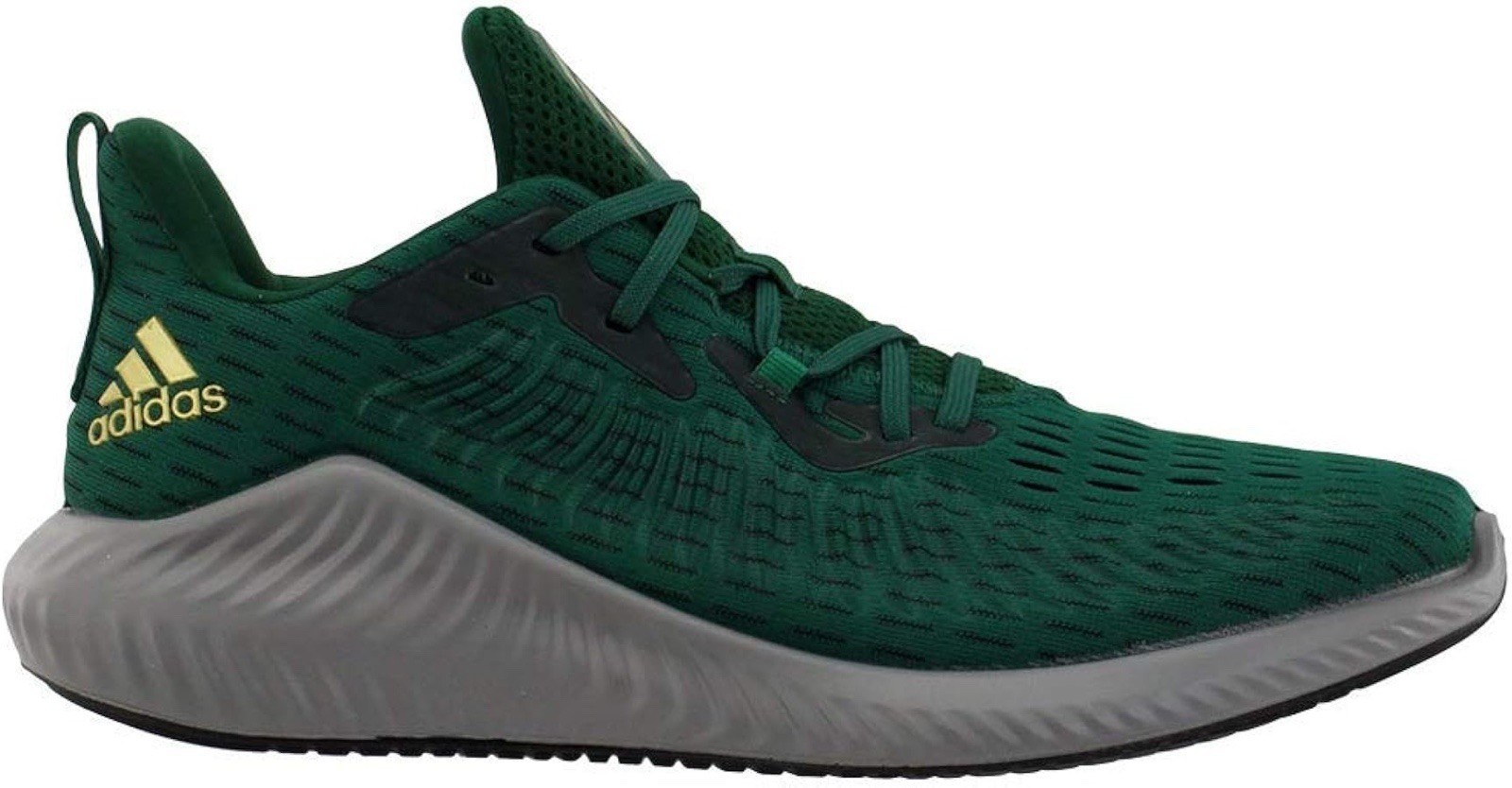 adidas Alphabounce + Shoe - Unisex Running Dark Green/Gold Metallic/Green Size 8