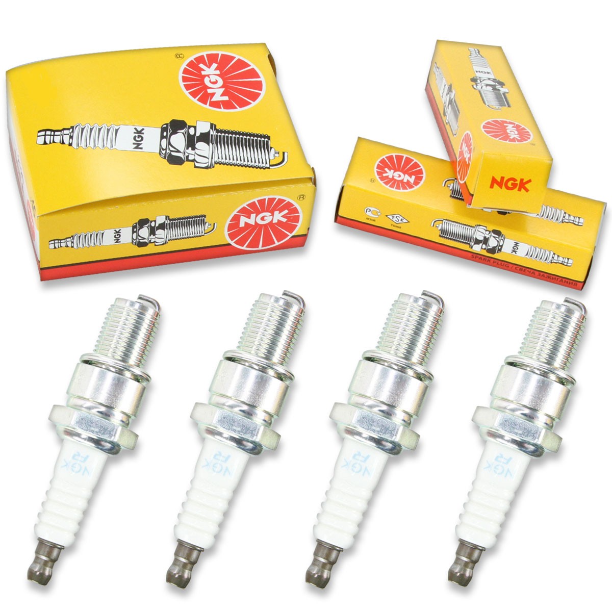 4pcs 81-83 Ski-Doo Blizzard 5500 MX NGK Standard Spark Plugs 497cc 30ci Kit tp