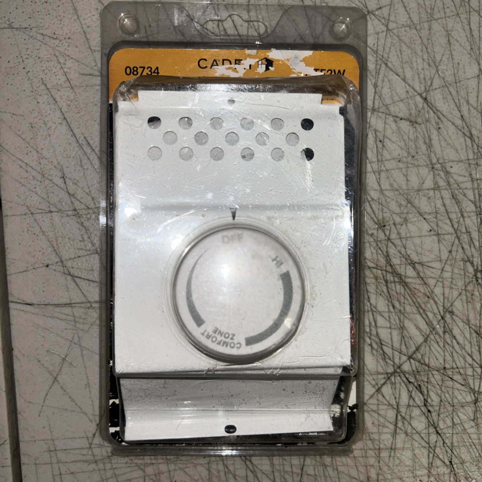 Cadet BTF2W Baseboard Thermostat - White (08734) New In Box Double Pole 4 Wire