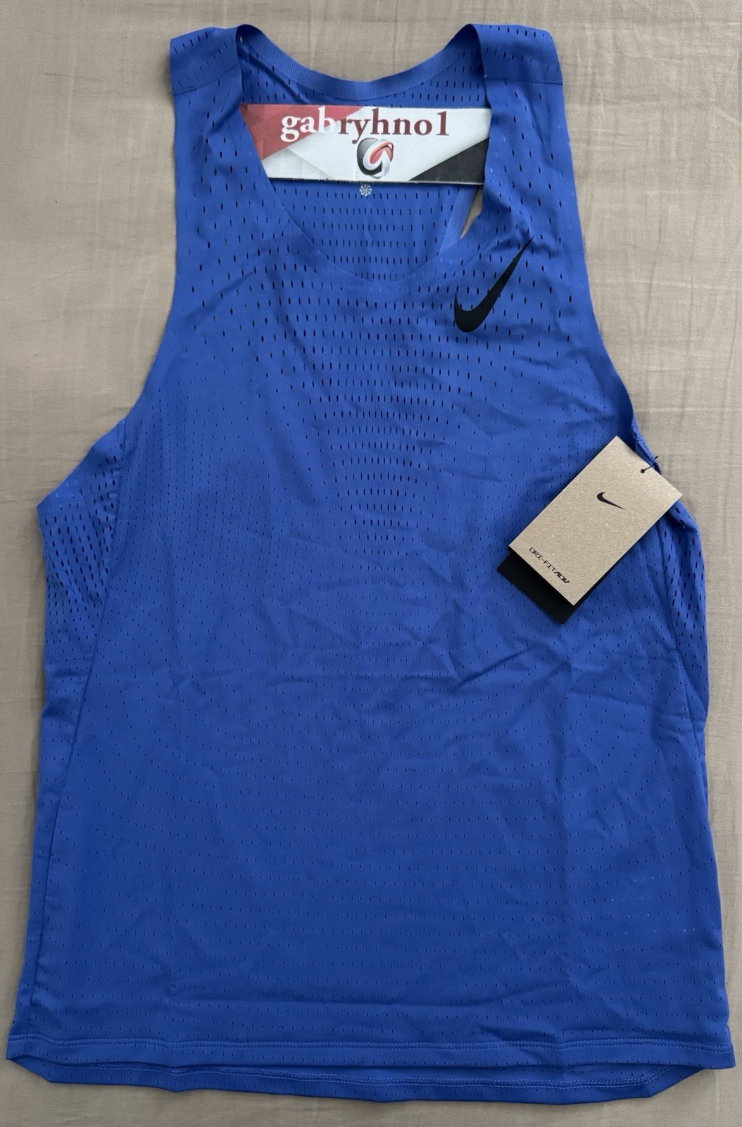 Nike Aeroswift Dri-Fit ADV Running Singlet FN4231-411 Cornet Blue Men Size XL