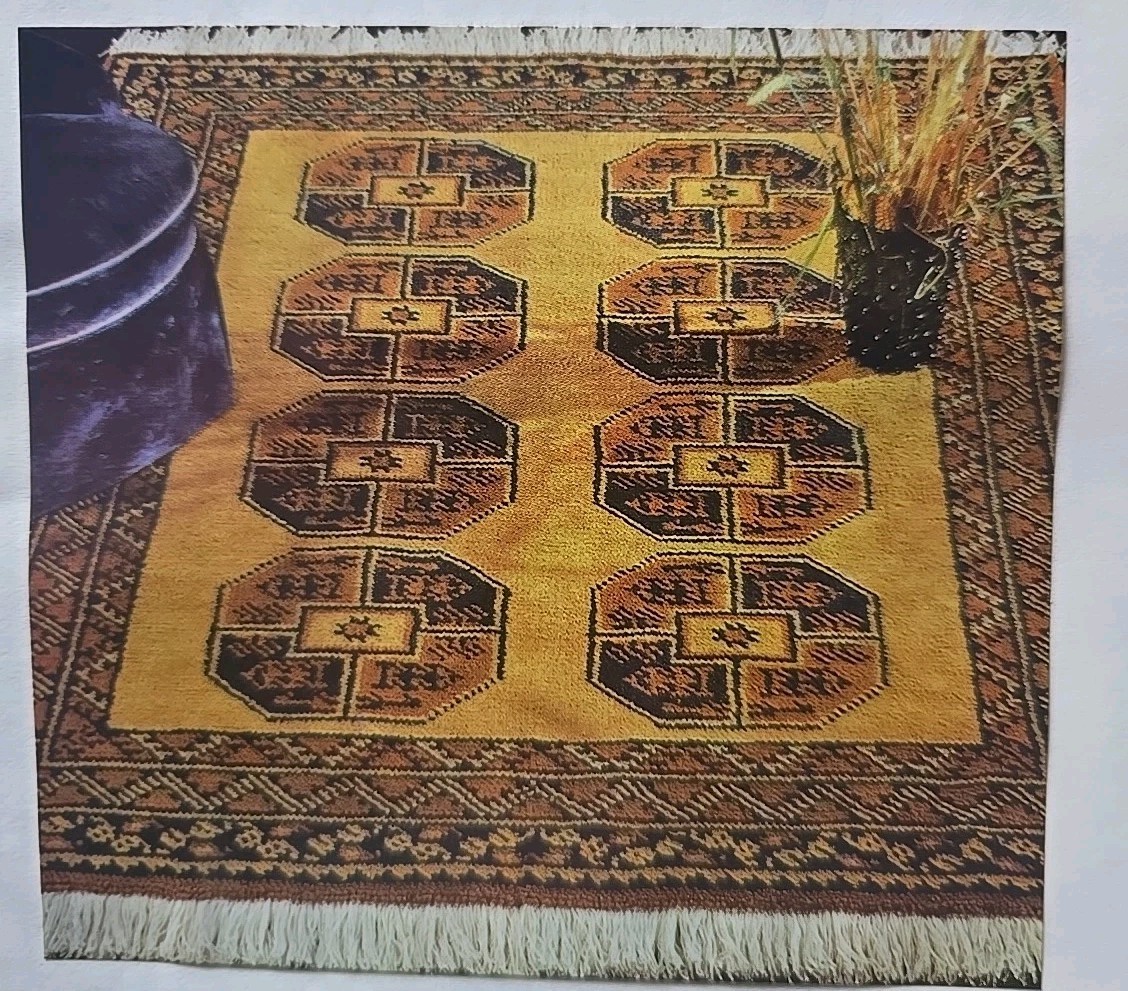 Burda Beyer ZAHLMUSTER Pattern 385/50 Rug Carpet Moroccan 158 x 212 cm Vtg