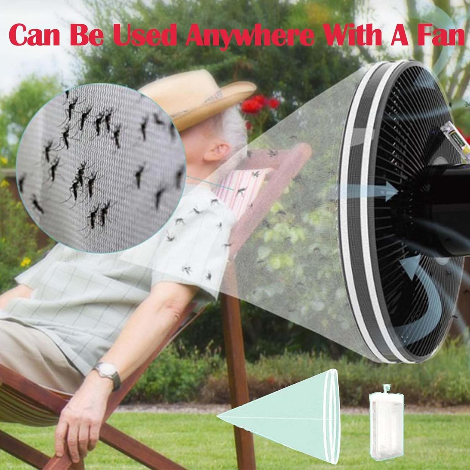Skeeter Bag for Box Fan Skeeterbag Mosquito Trap Skeeter Bag for Fan Net