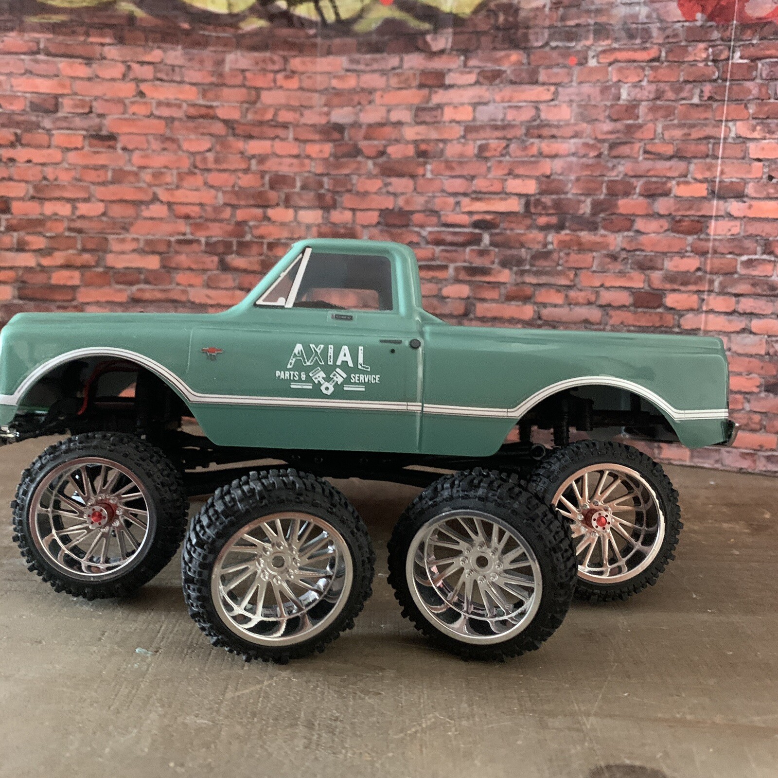1:24 “Brute”Wheels/Tires Only For The Axial SCX24 67 Chevy RC Crawler (set Of 4)