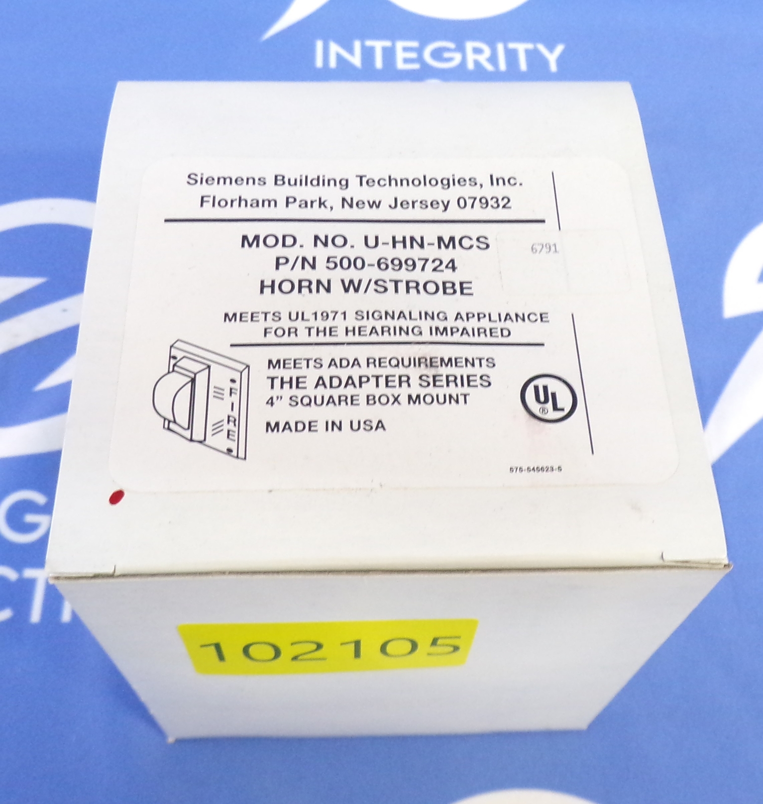 NEW SIEMENS FIRE ALARM U-HN-MCS ELECTRO-MECHANICAL HORN W/ STROBE 500-699724 1YR