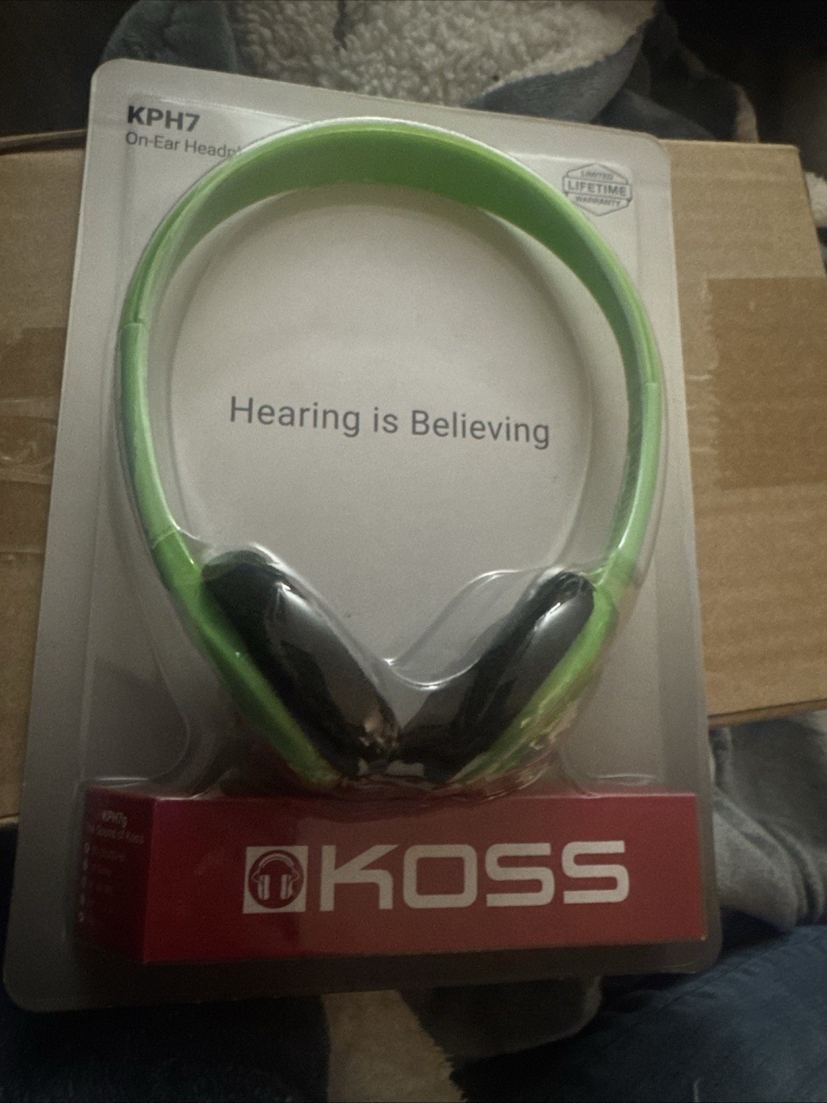 Lot of 6 New Koss KPH7 Adjustable Lightweight On Ear Headphones Green Brand New