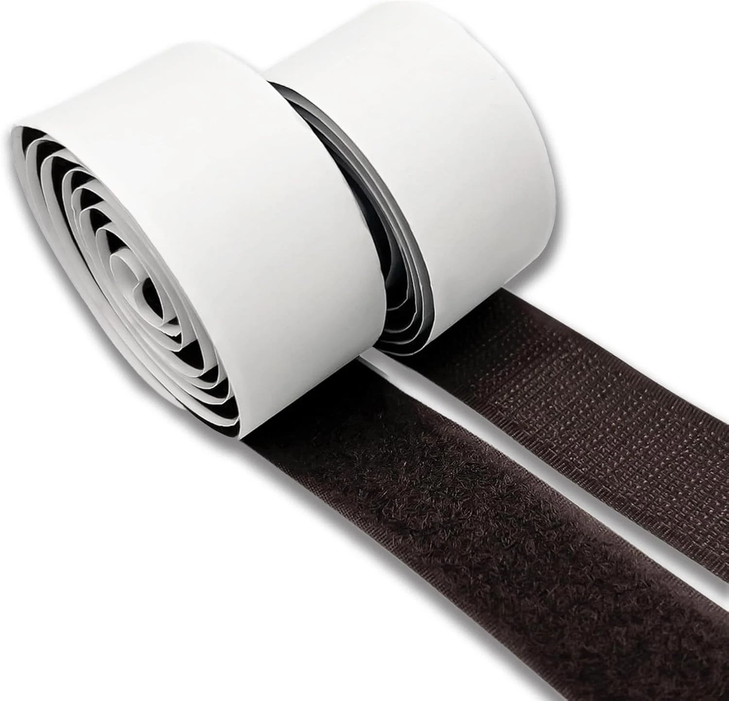 1 Inch Wide Brown Hook and Loop Adhesive Tape 1 Yd Length Self Sticky Hook Loop