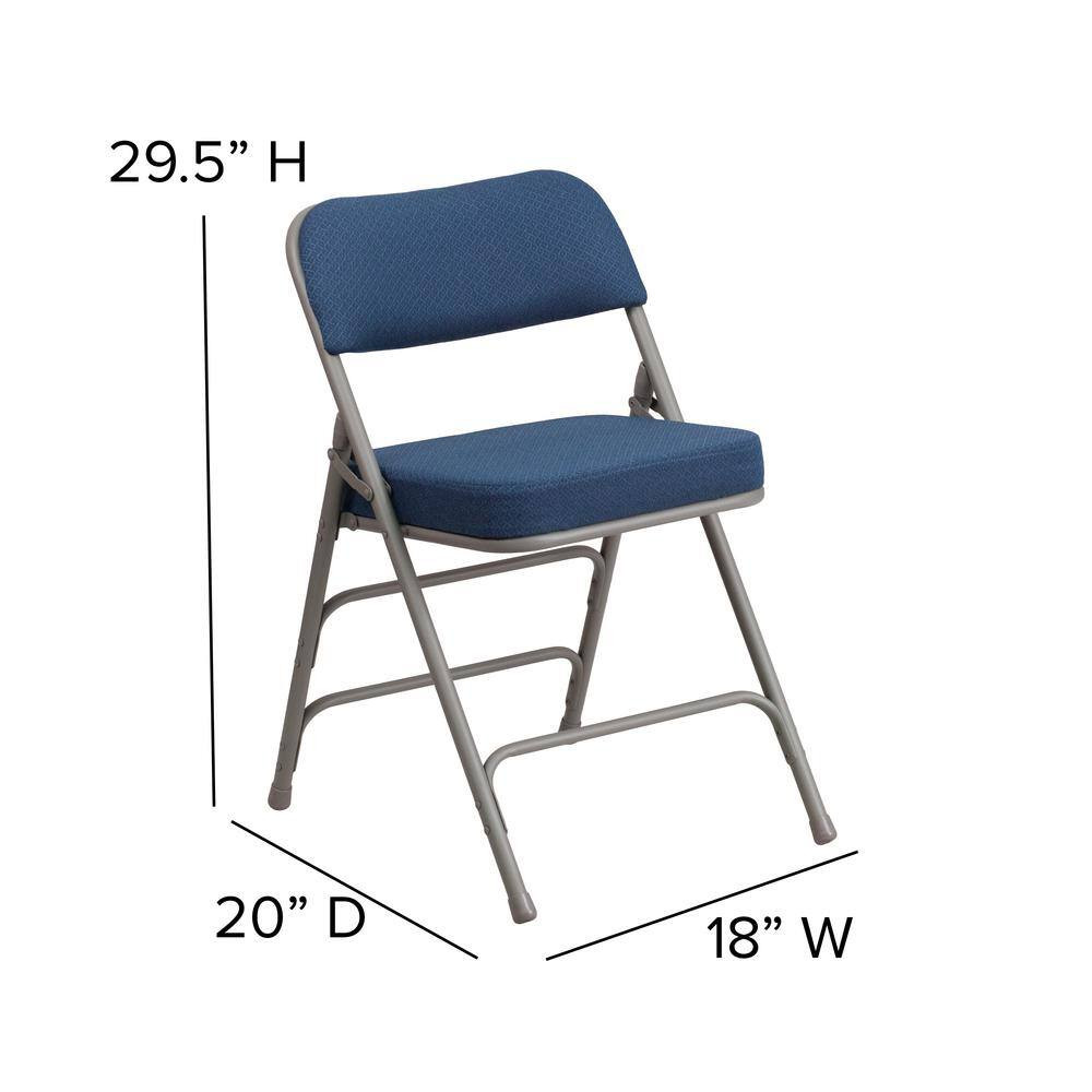 Navy Metal Folding Chair (4-Pack)