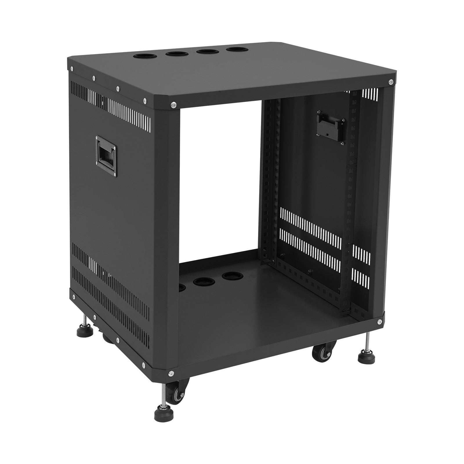 12U AV Rack Stand with Caster Wheels Network Stereo Recording Studio Rack