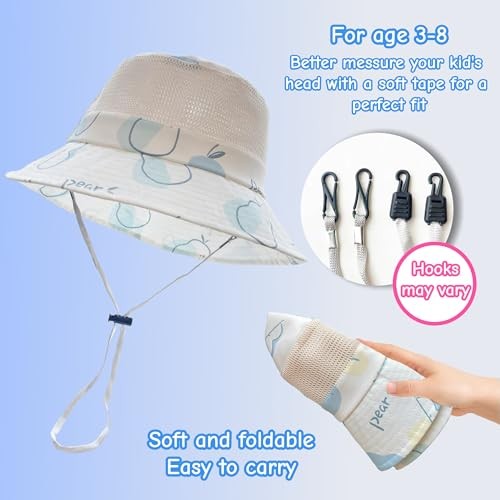 Baby Sun Hat Toddler Beach Hats with UPF 50+ Wide Brim Sun Protection Hat Blue
