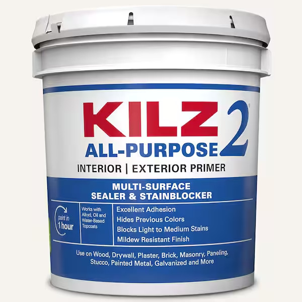 2 Gal. Primer & Sealer White Interior/Exterior Multi-Surface KILZ 2 ALL PURPOSE