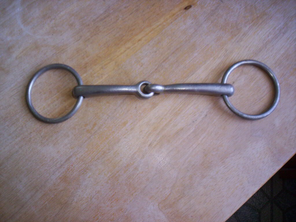 Vintage Used Never Rust Loose Ring Bit  5 1/2" Mouth  2 1/2" Rings