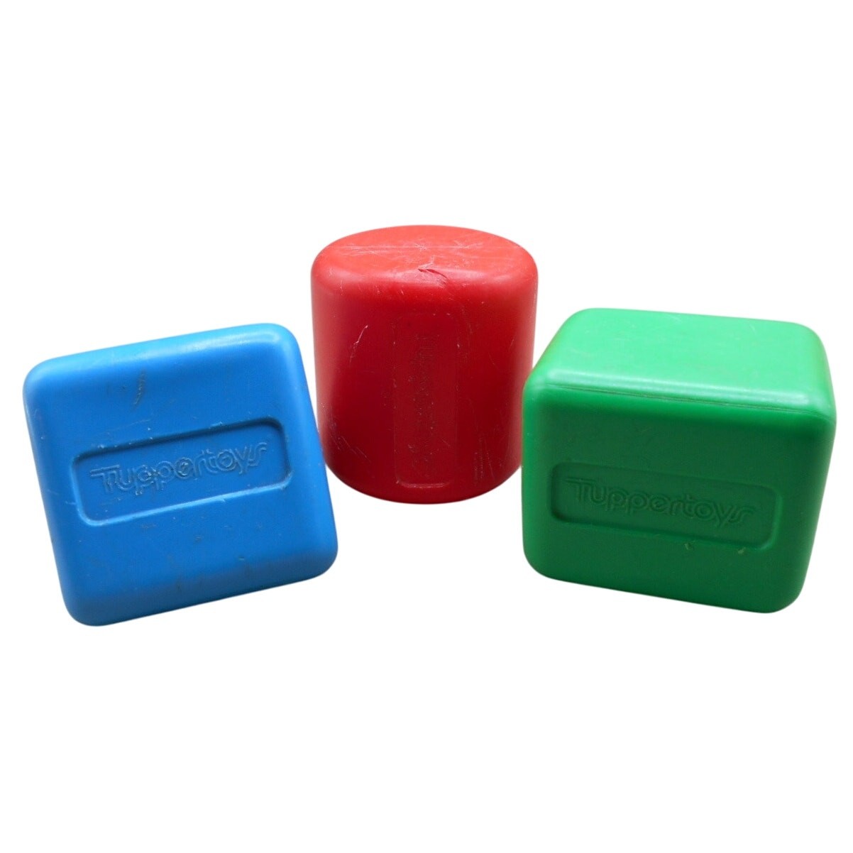 Tuppertoys Shape 'O Toy 2132A-1 Purple Sorter Pail Replacement Lot of 3 Shapes