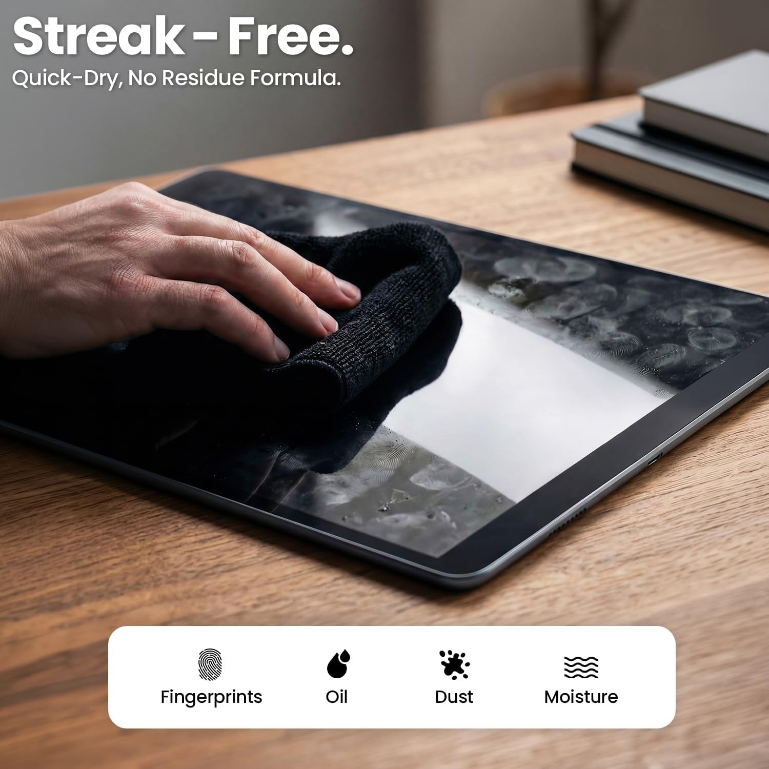 Streak-Free Screen Cleaner Spray Kit with Microfiber Cloth – 2 Pack Essentials