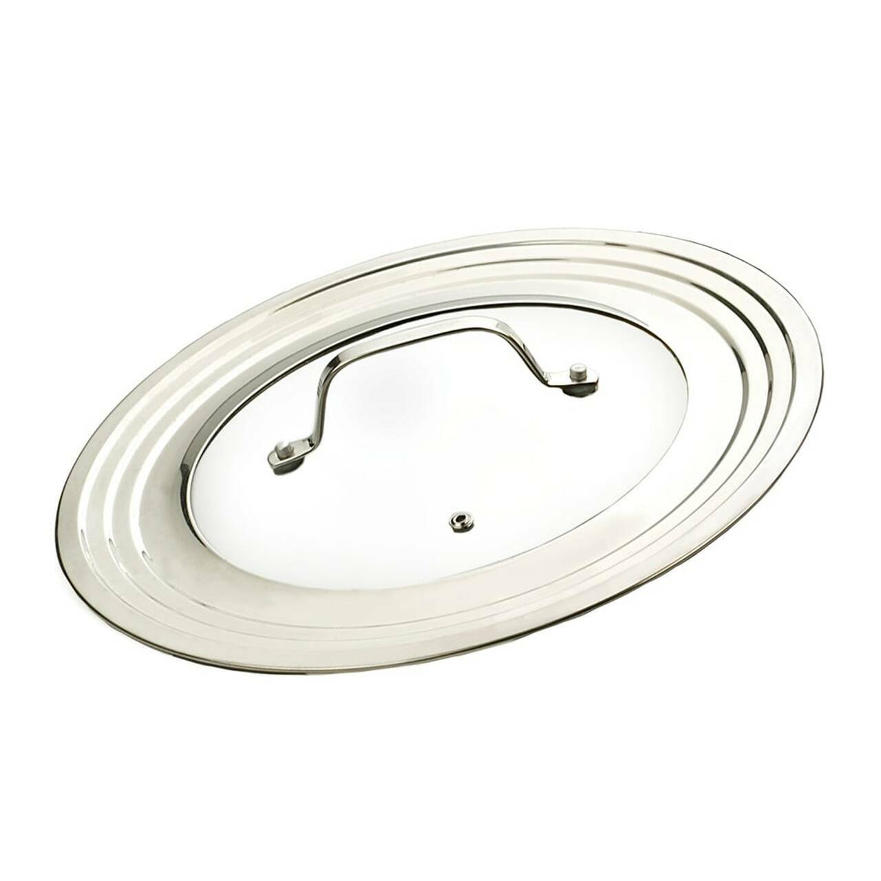 RSVP Endurance Universal Pot / Pan Lid With Glass Insert 7"-12" Dia, NEW