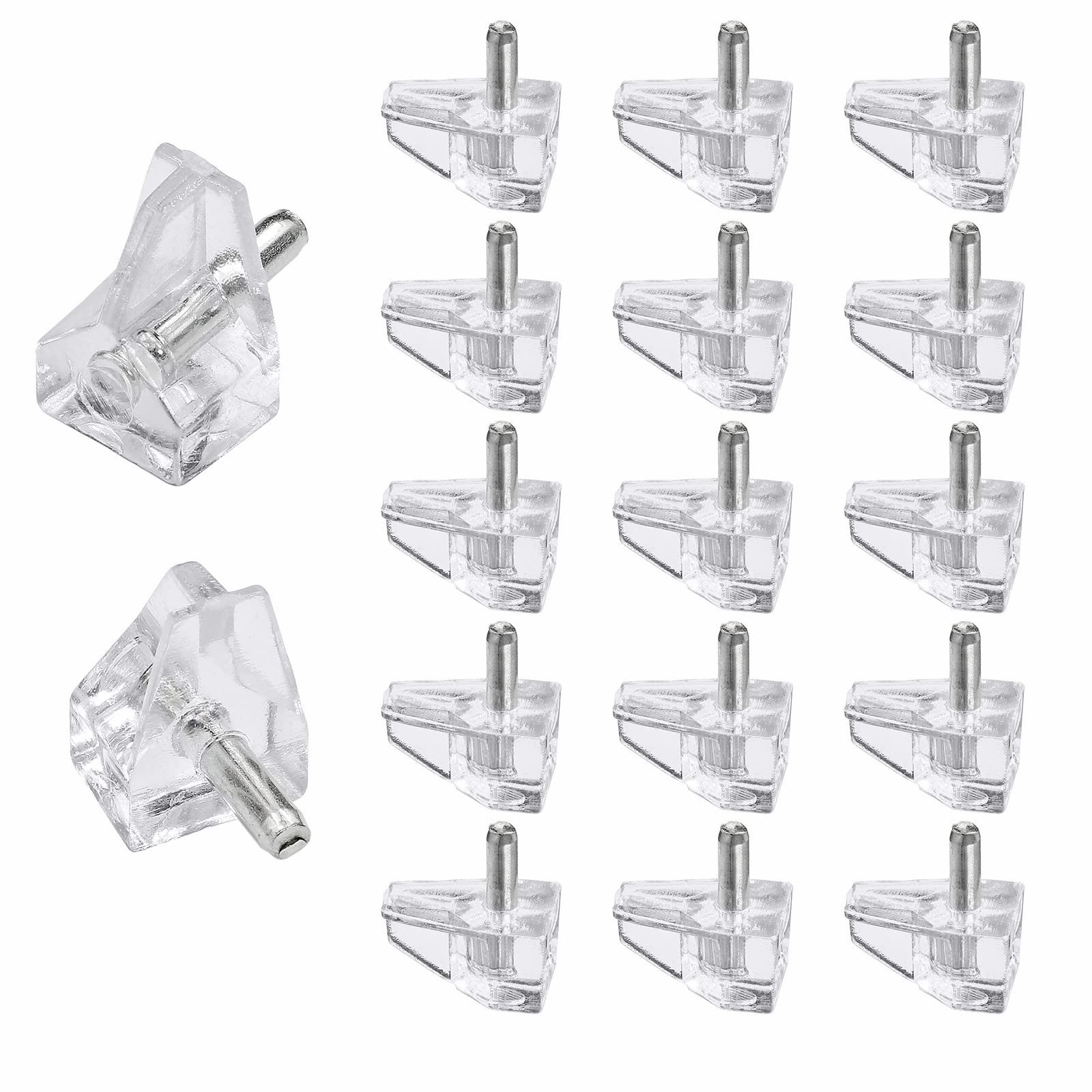 60pcs Clear Shelf Pegs, 3mm Plastic Shelf Pins Small Shelf Support Pins, Cabi...