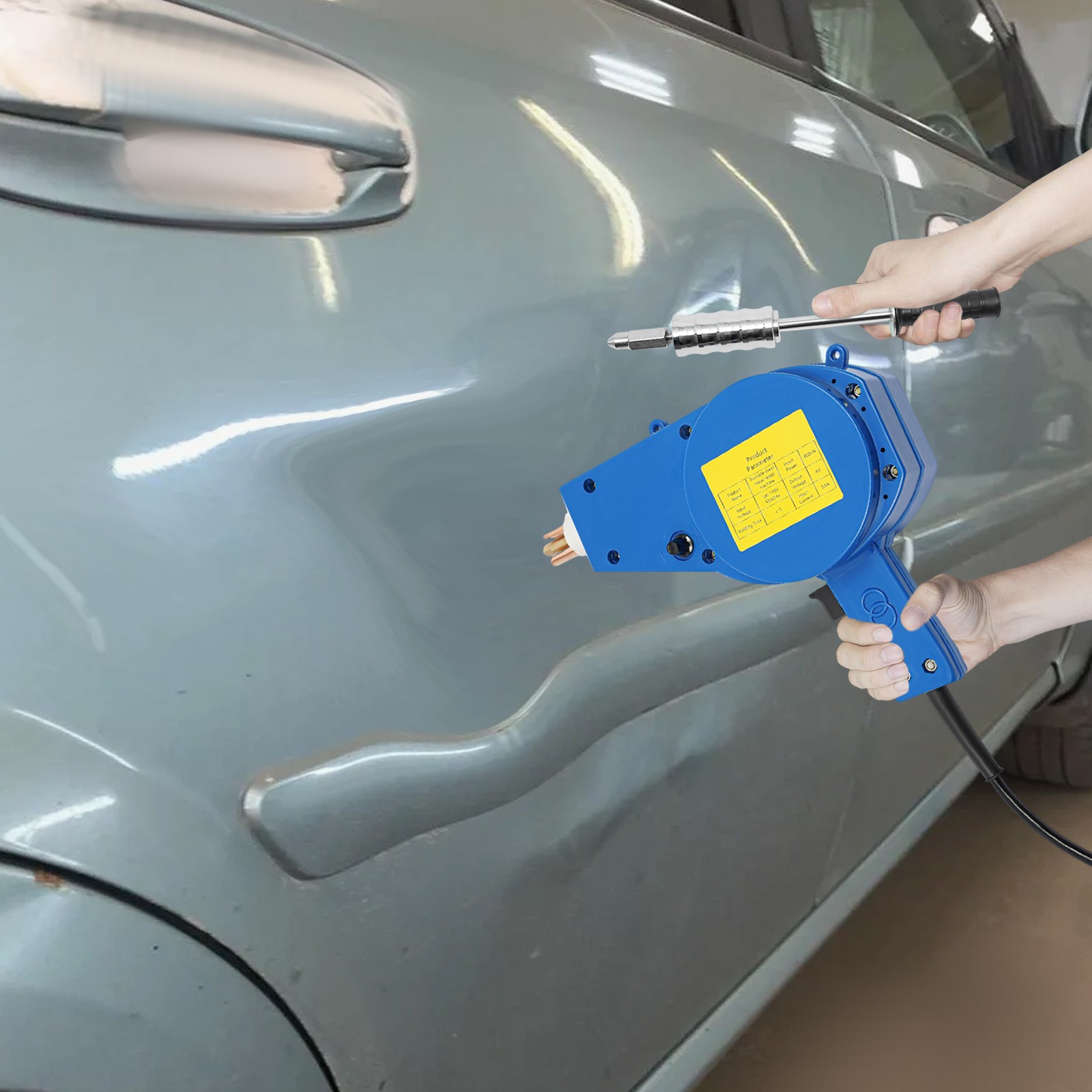 Auto Body Dent Repair Kit 800VA Electric Stud Welder Gun with Puller Hammer