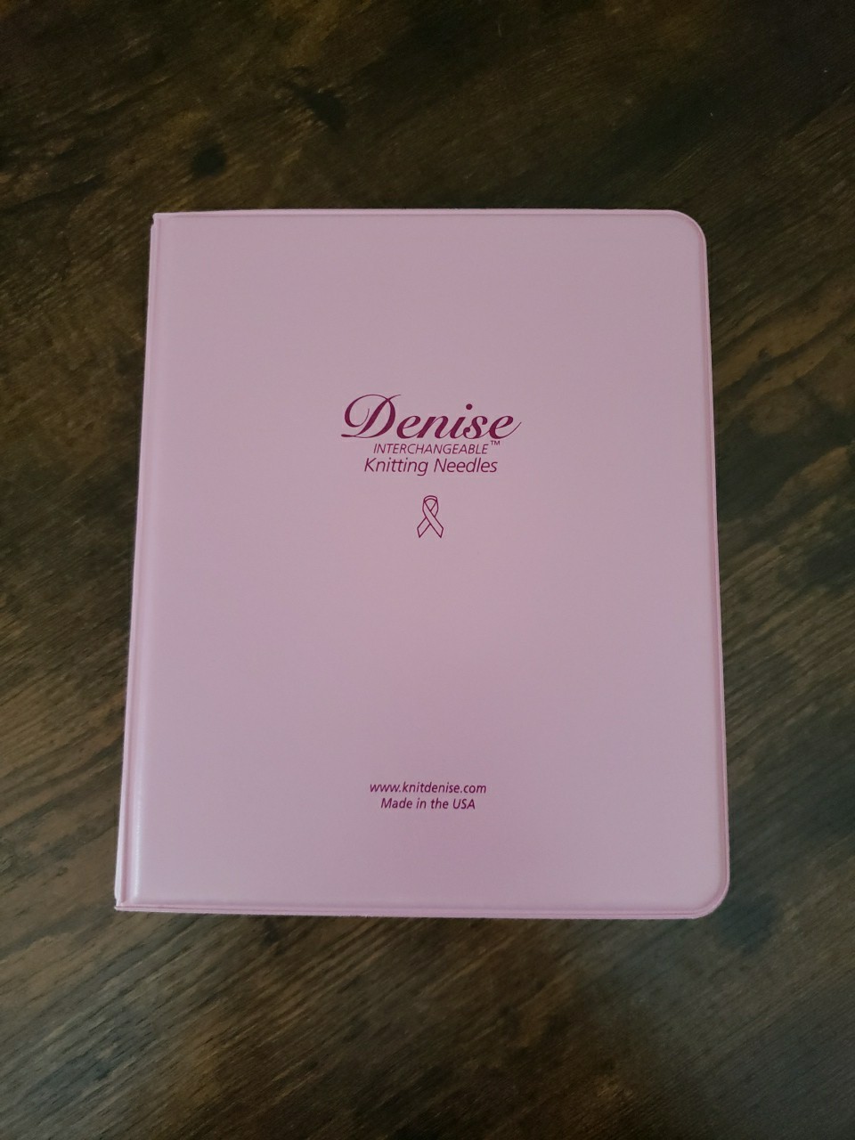Denise Interchangeable Knitting Needles Complete Kit Pink case