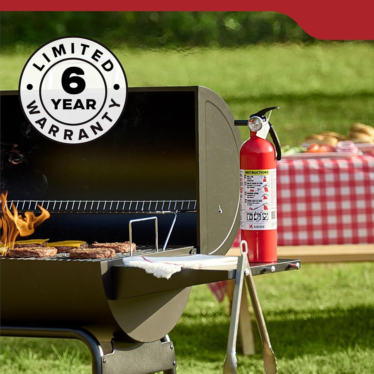Reliable Multi-Purpose Fire Extinguisher 1-A:10-B:C, Easy Wall Mount Design