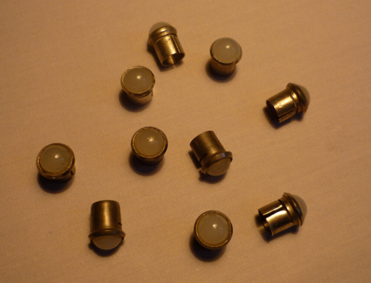 10pcs. Vintage / Retro Indicator Lens for DIY project  WHITE. Ø8mm