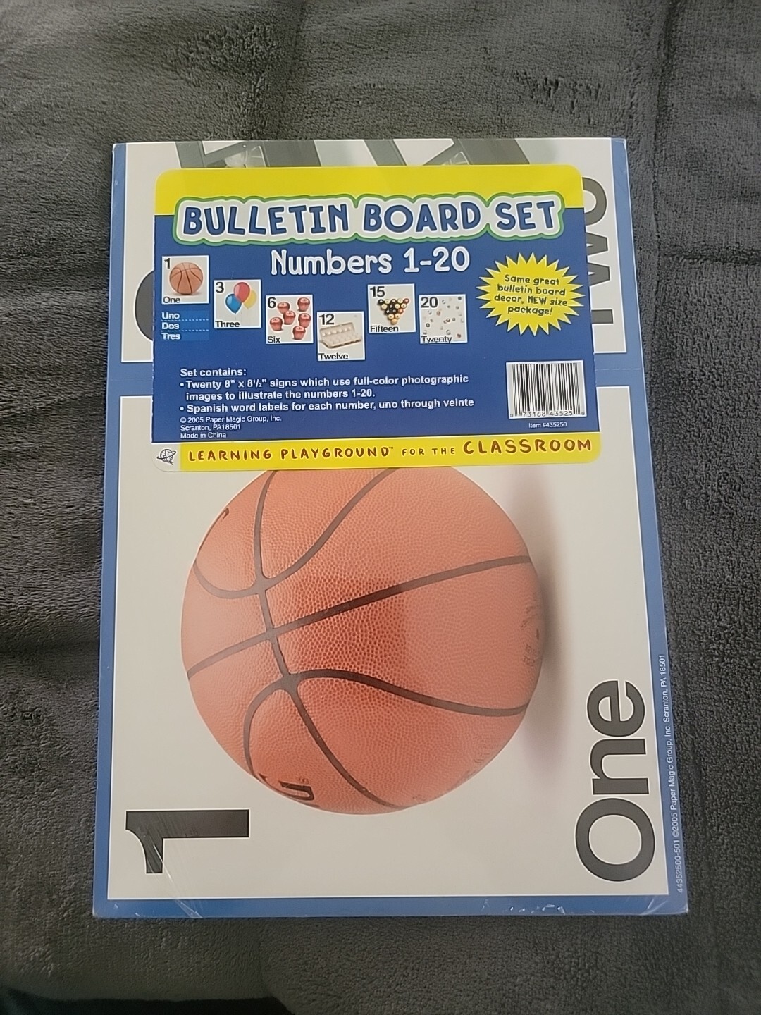Bulletin Board Set~Numbers 1-20/Spanish Labels For Each Number. New