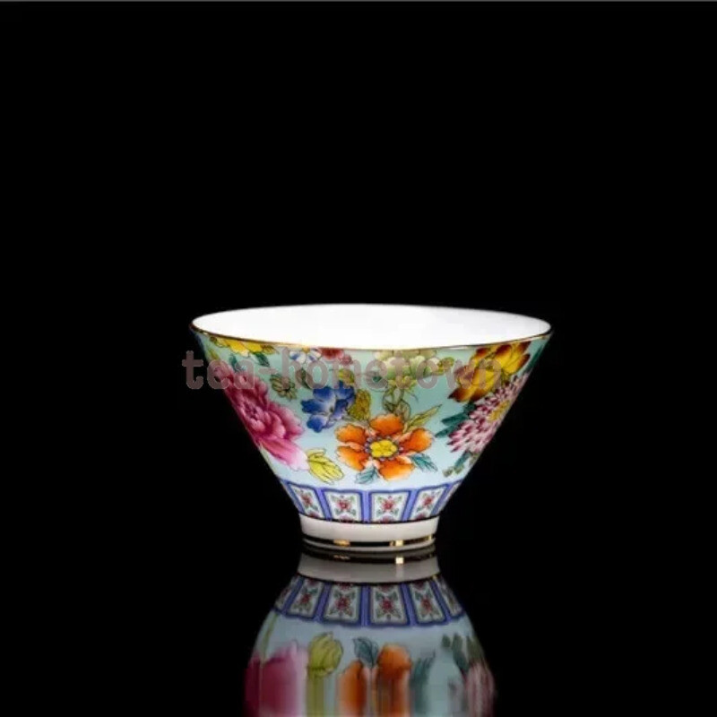 1PcsJingdezhen Exquisite Pastel Tea Cup Ceramic Teacup Master Cup Office Tea Set