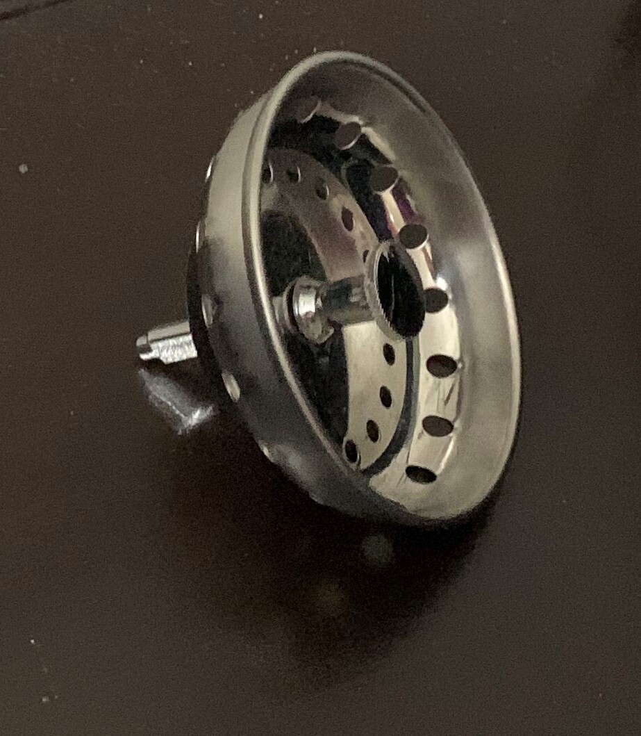 Sink Strainer Stainless Steel With Fixed Post. Universal Fit. 2" hole