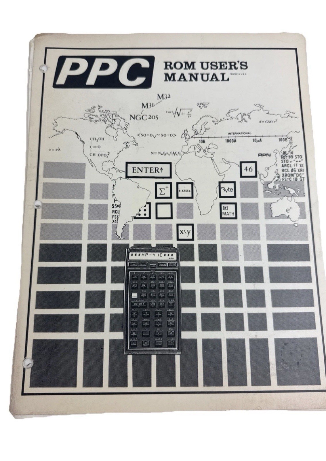 Vtg 1981 PPC ROM User Manual HP-41C HP-41CV Hex Decimal Byte Table Complete Set