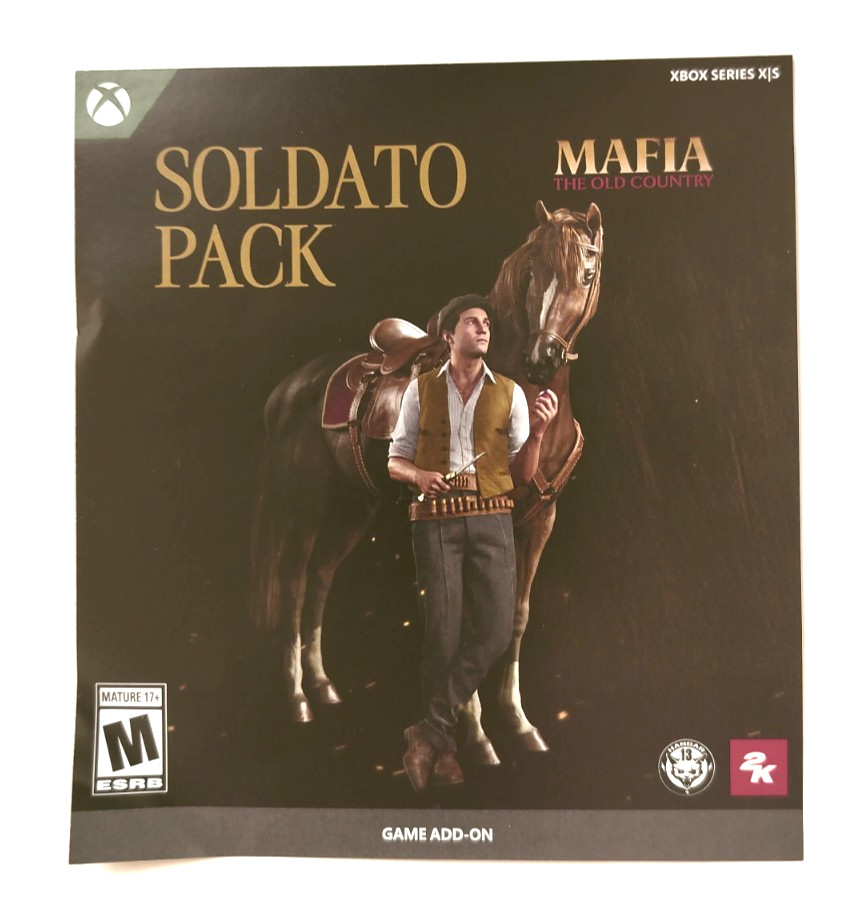 Mafia The Old Country Soldato Bonus Pack DLC Add-on for Xbox Series X S