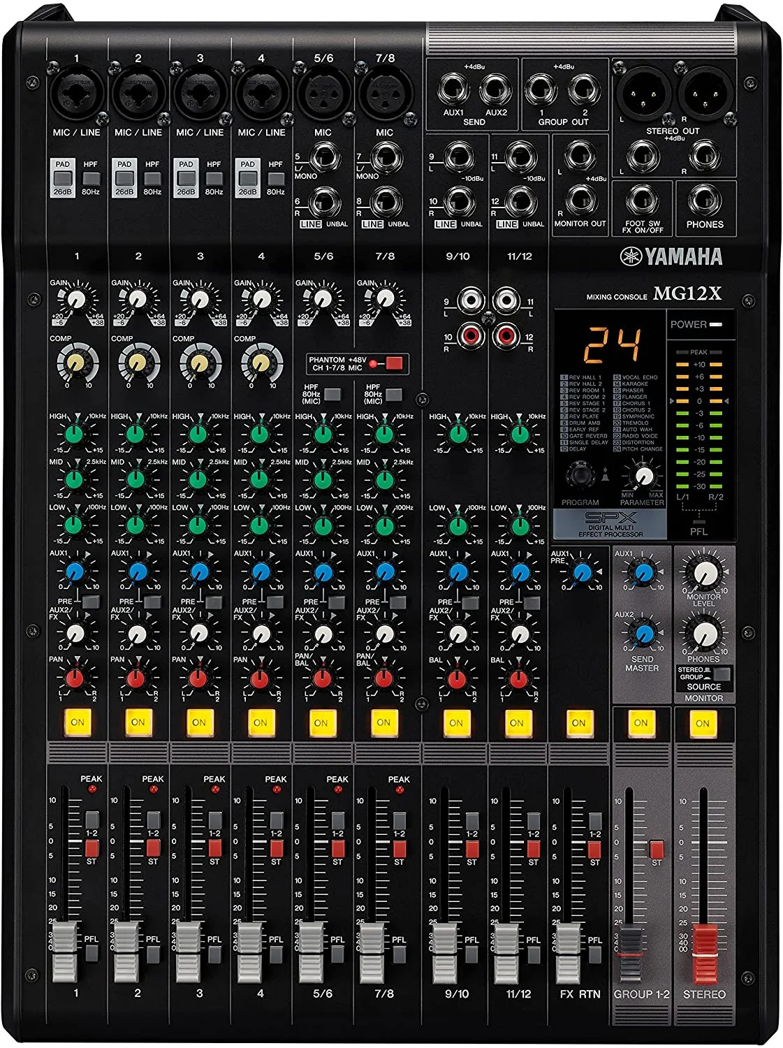 Yamaha MG12XCV 12 Input, 4 Bus Stereo Mixer with Effects
