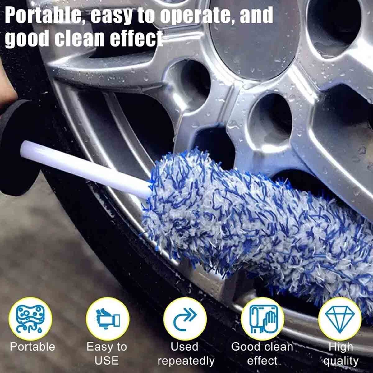 Car Detailing Brush Set, Cleaning Kit, Windshield Tool, Interior/Exterior Wheels