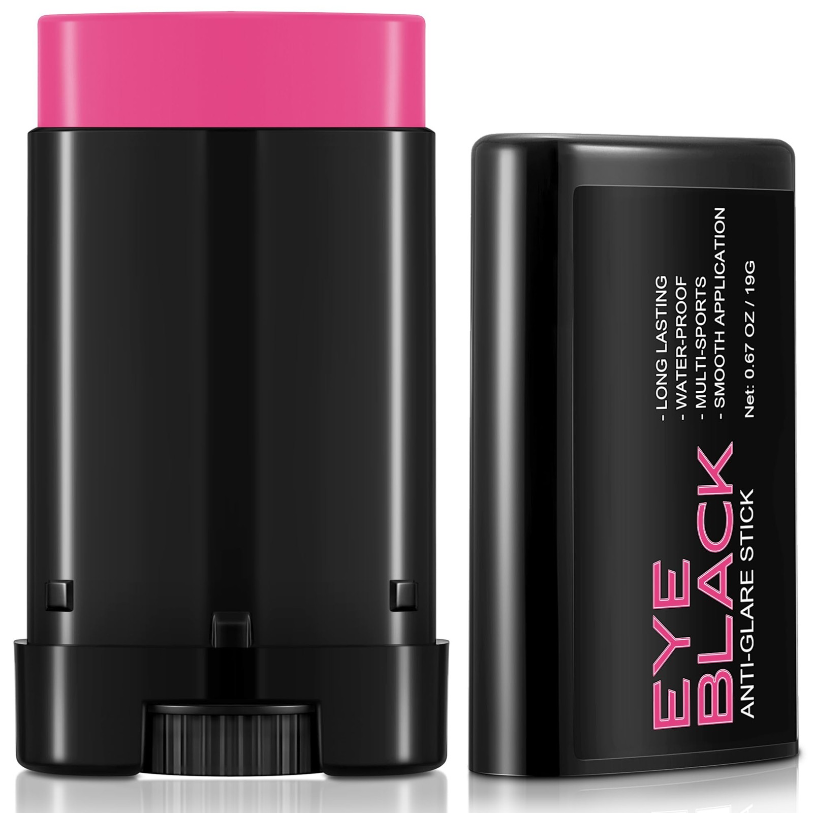 DELISOUL HOT Pink Eye Black Stick, Anti-Glare .67 Oz (Pack of 1),