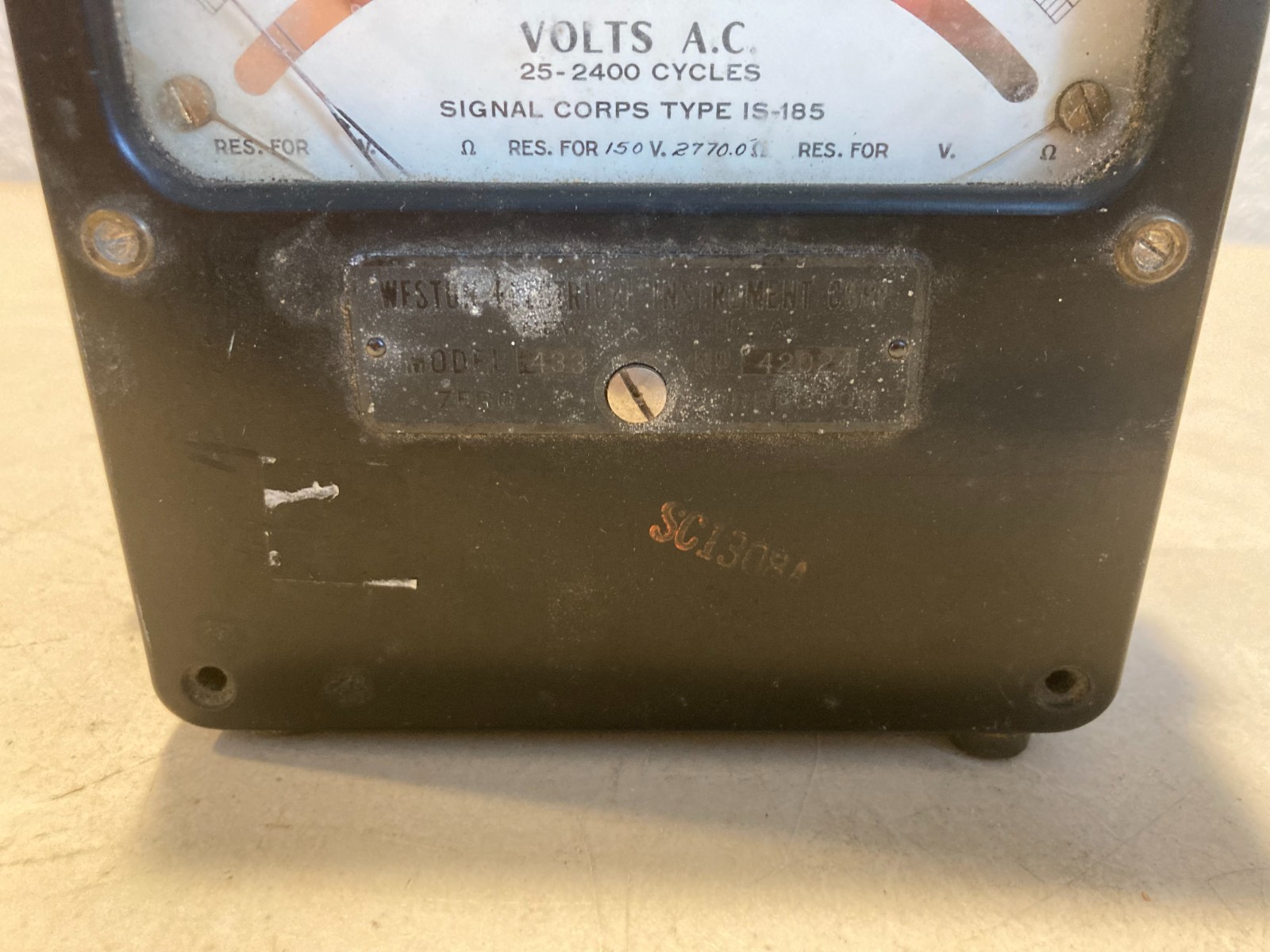 Weston Model 433 Zero Corrector AC Voltmeter