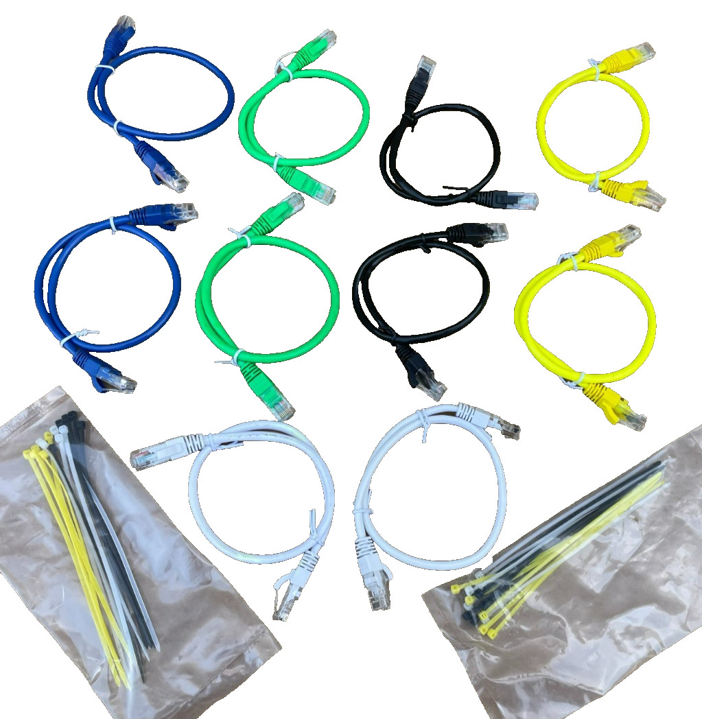 Aurum Cables Cat5e Multicolored, (Lot of 10)