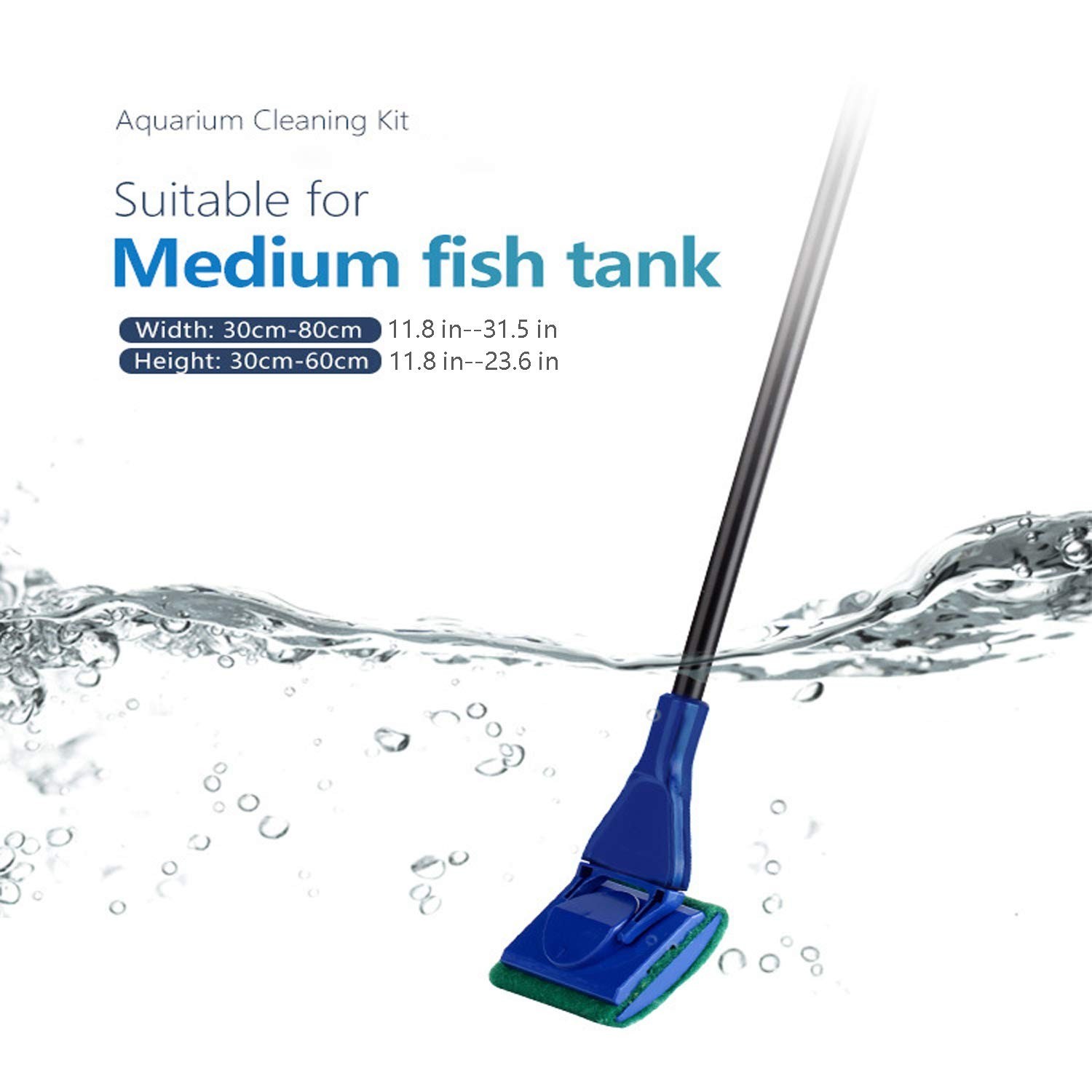 Aquarium Cleaning Tools Kit 5 in 1 Function for Long Deep Fish Tank, Includin...
