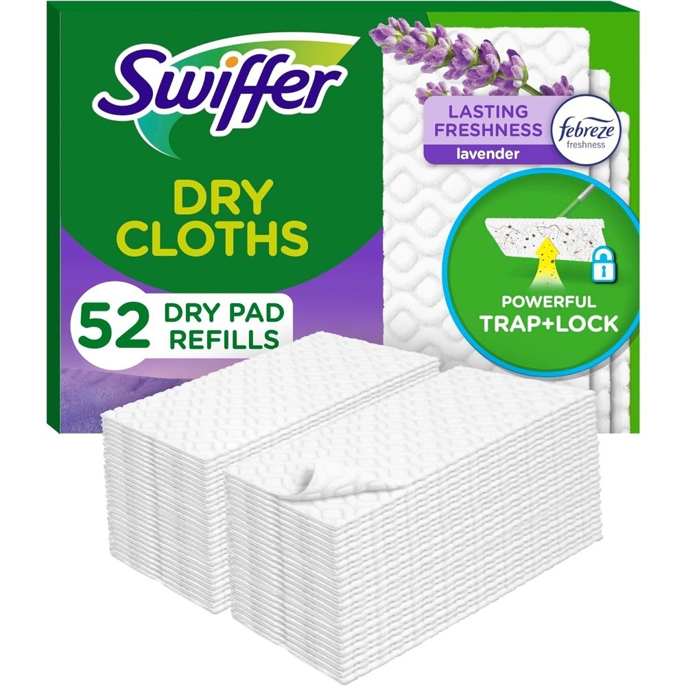 Sweep + Mop, Dry Pads Refill, Floor Cleaner for Dirt, Dust, Hair, Cleaning