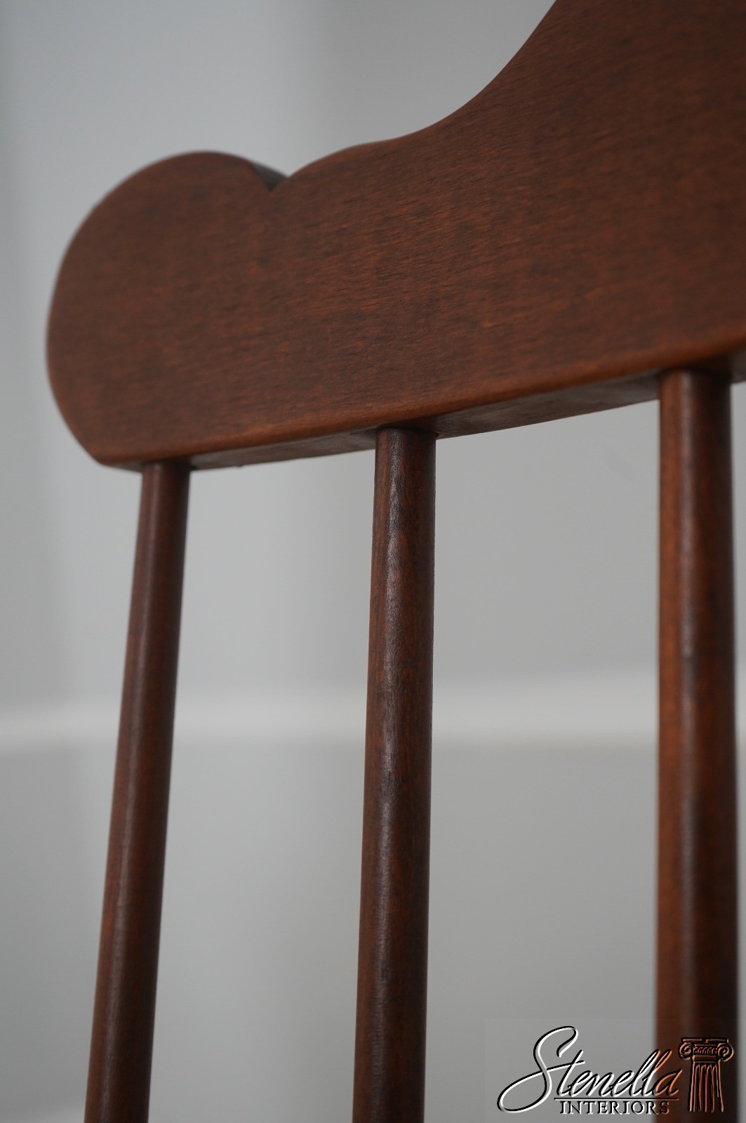 L71863: Set of 6 Solid Cherry Brace Back Windsor Chairs
