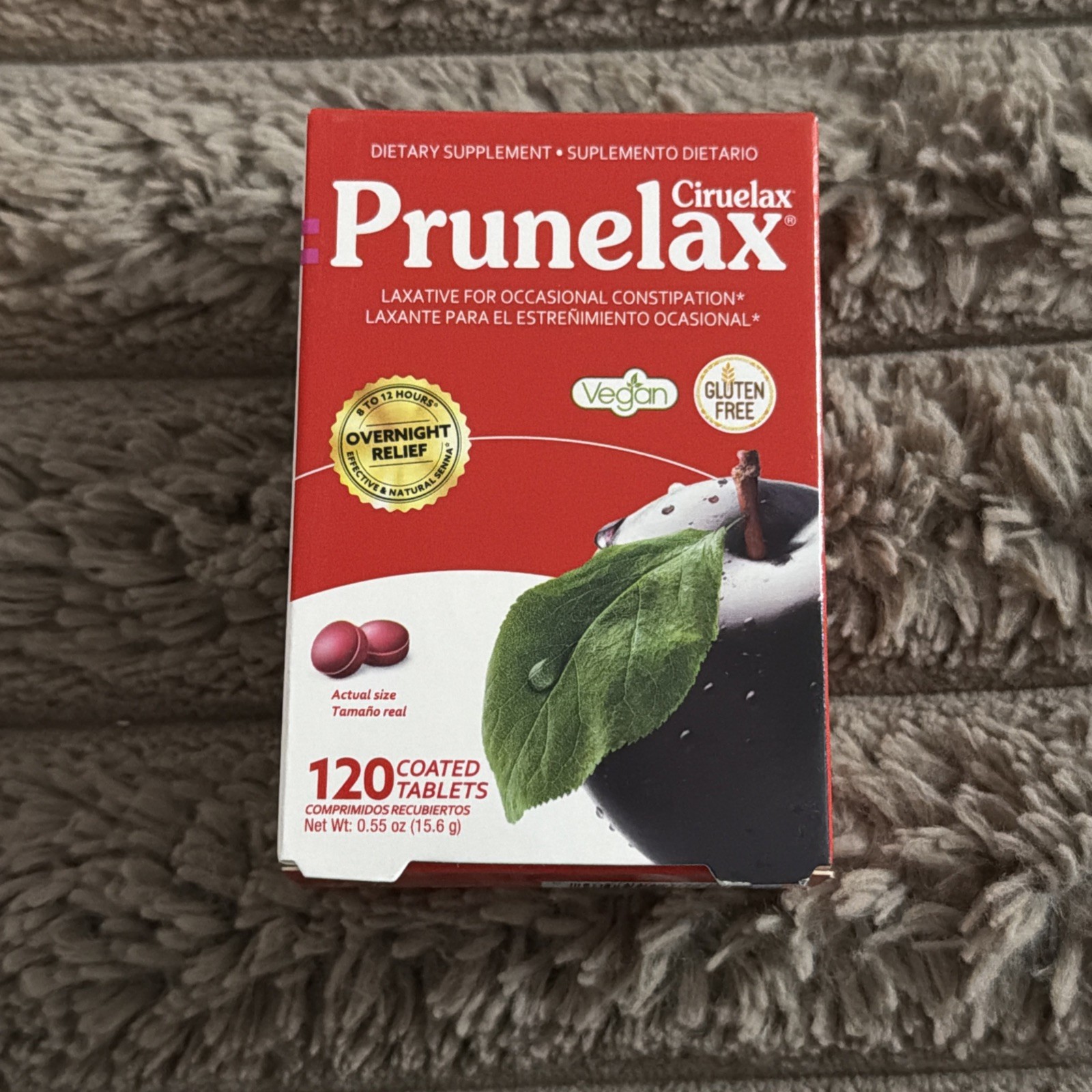 Prunelax Ciruelax Natural Laxative Regular for Occasional Constipation, Mini Tab