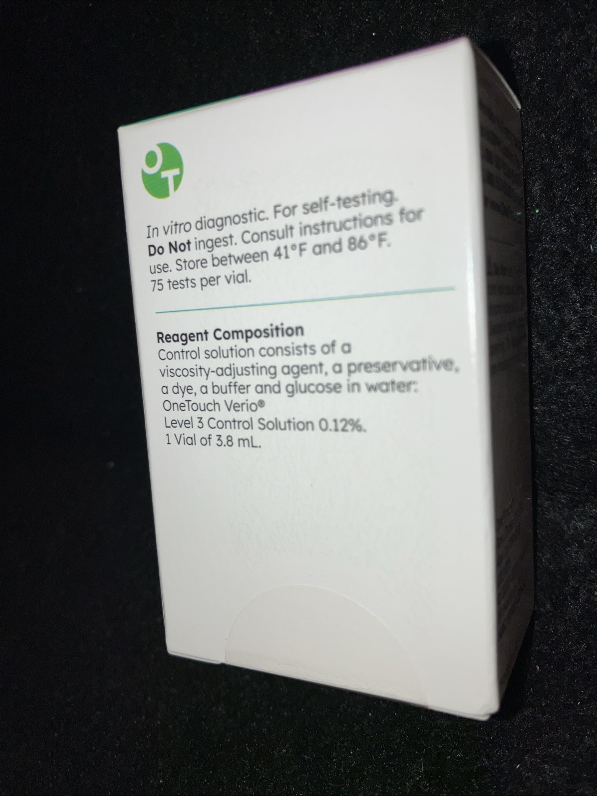 One Touch Verio Level 3 Control Solution 1 Vial New in Box Exp. 05/2026