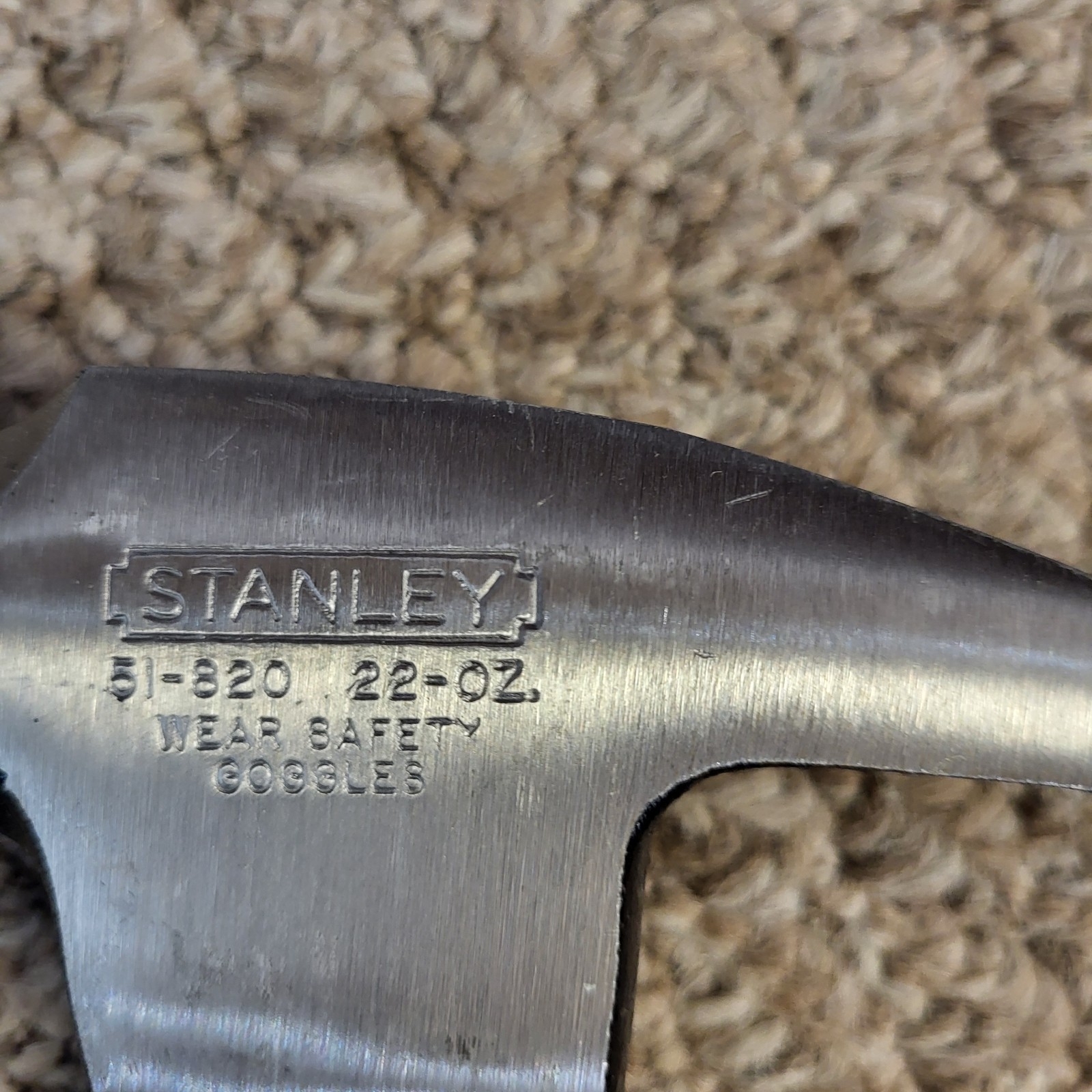 Vintage NOS Pair Stanley Hammers - Forged Head #51-820 & 100 Plus # 101 NOS